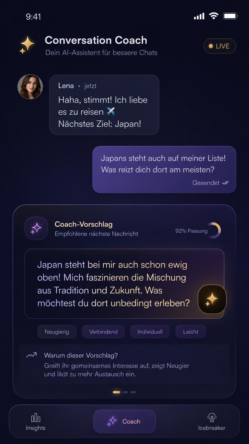 Noluvira App Funktion: Conversation Coach